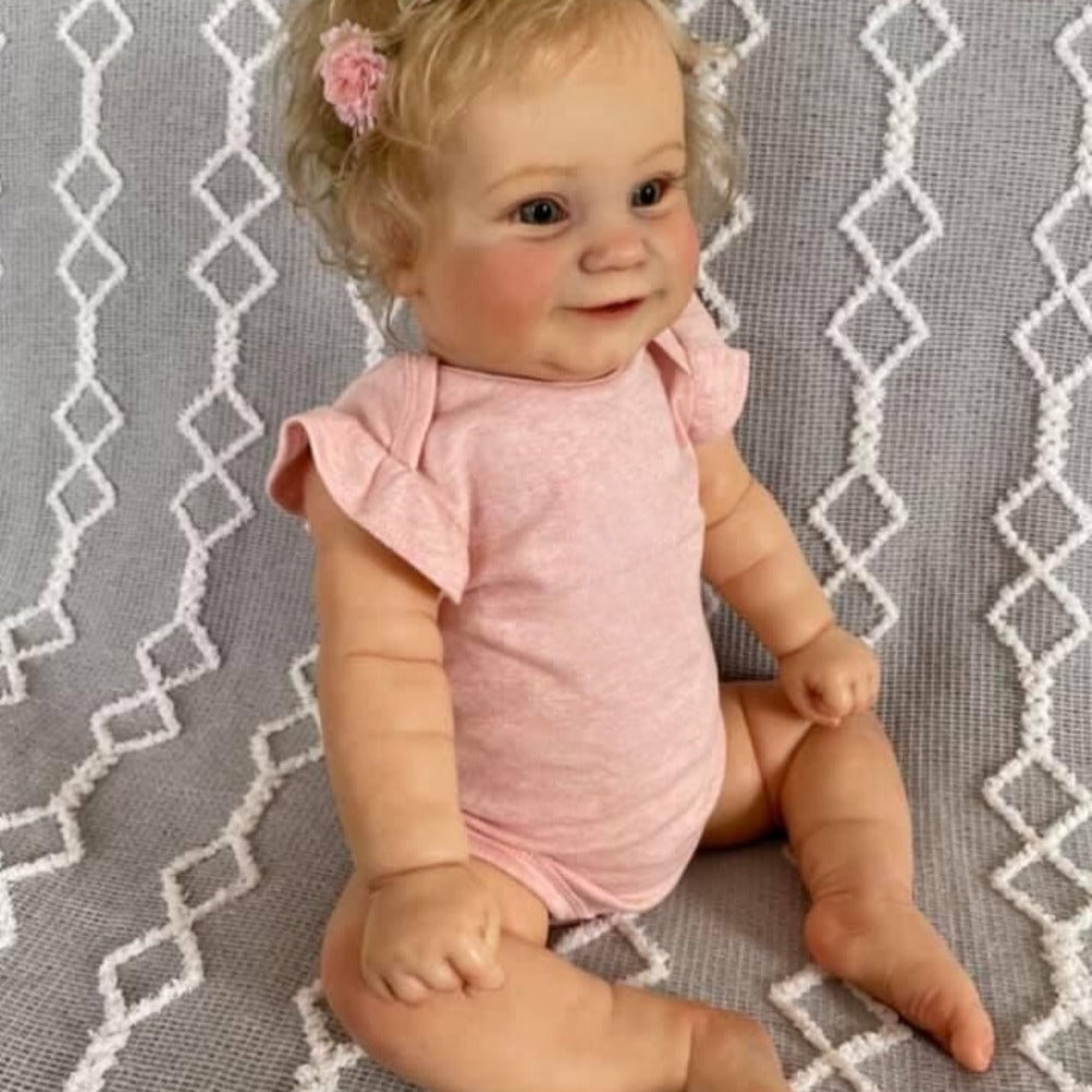 Npk 50cm Maddie Reborn Baby Full Body Silicone Girl Doll Toddler Princess  With Blonde Rooted Hair 100% Hand Painted Doll Christmas Gift Toys